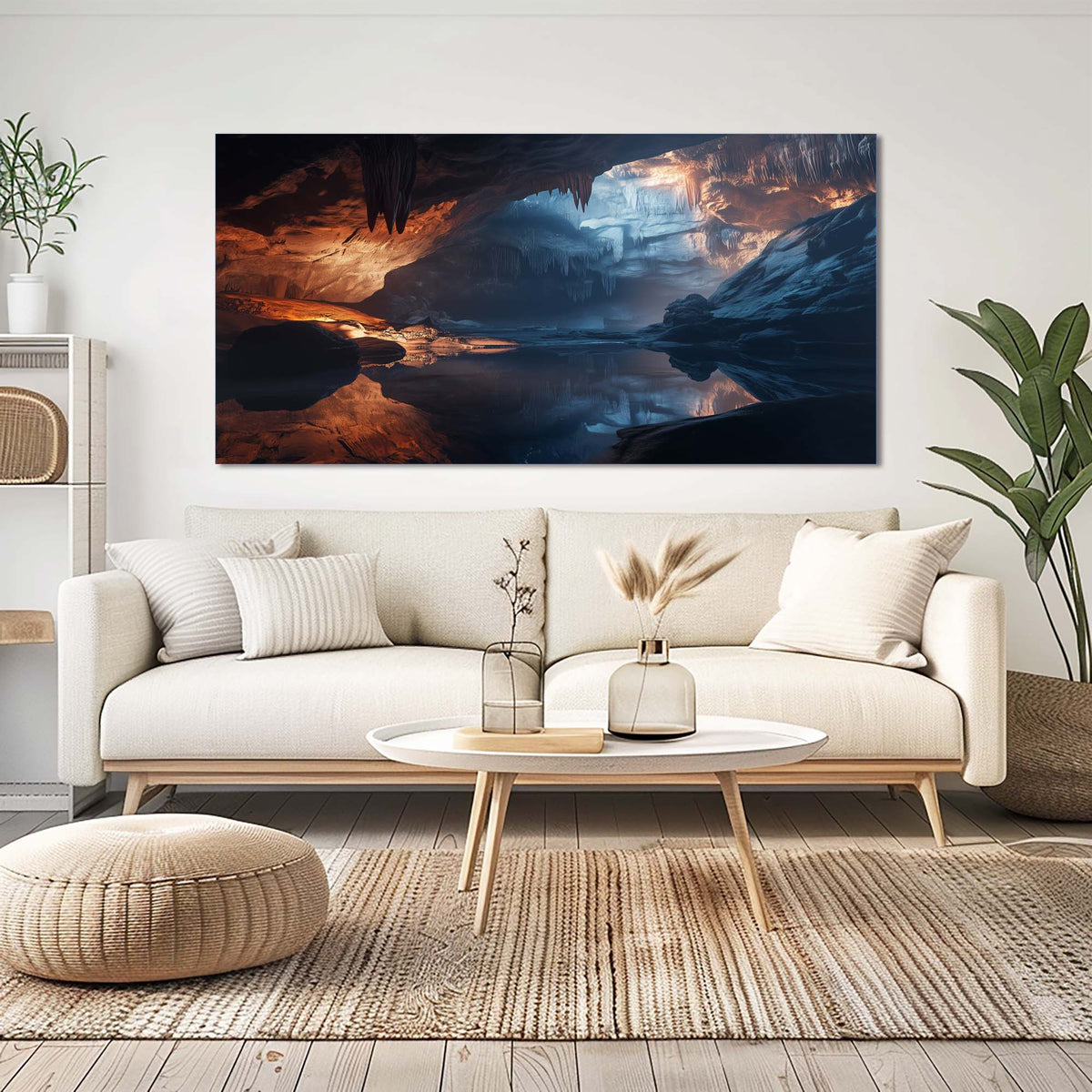 Navy Blue Mysterious Nature Canvas Wall Art for Living Room Prints Artwork Bedroom Office Decor