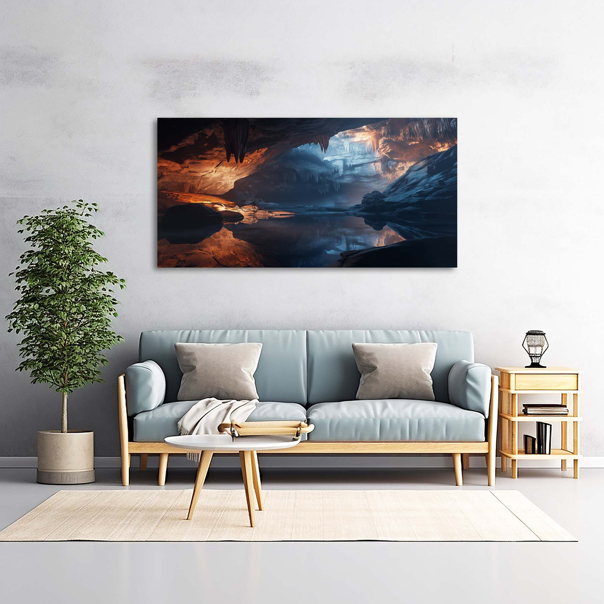 Navy Blue Mysterious Nature Canvas Wall Art for Living Room Prints Artwork Bedroom Office Decor