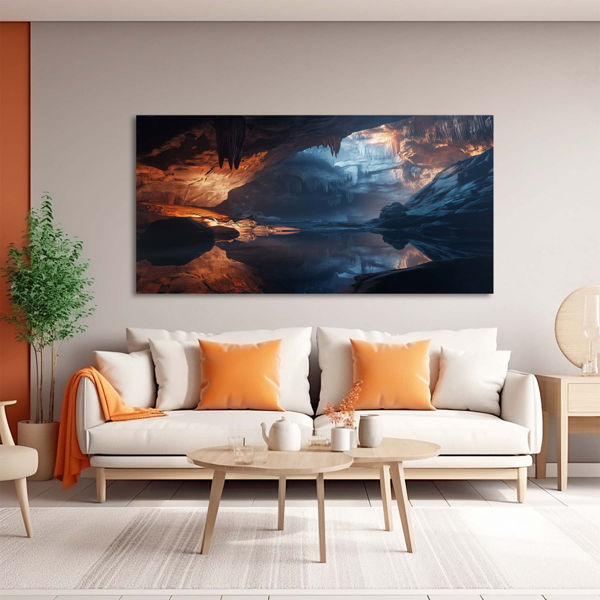 Navy Blue Mysterious Nature Canvas Wall Art for Living Room Prints Artwork Bedroom Office Decor