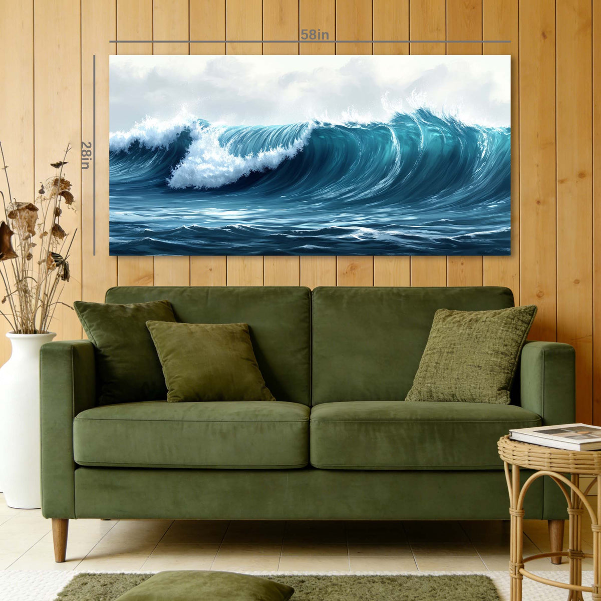 White Nature Wall Art for Living Room Canvas Painting Prints Art Deco Artwork Office Bedroom Decor