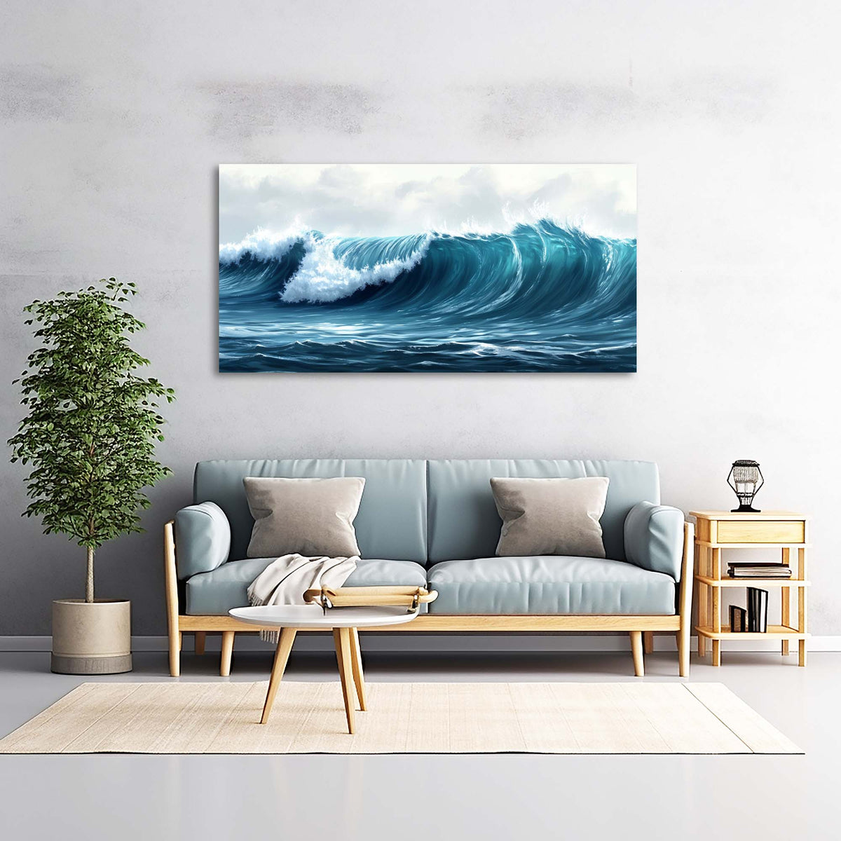 White Nature Wall Art for Living Room Canvas Painting Prints Art Deco Artwork Office Bedroom Decor