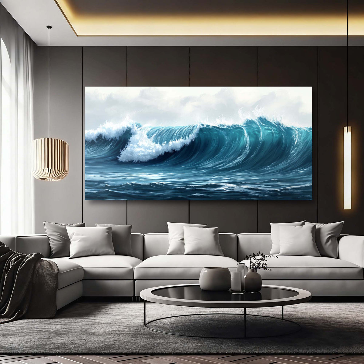White Nature Wall Art for Living Room Canvas Painting Prints Art Deco Artwork Office Bedroom Decor