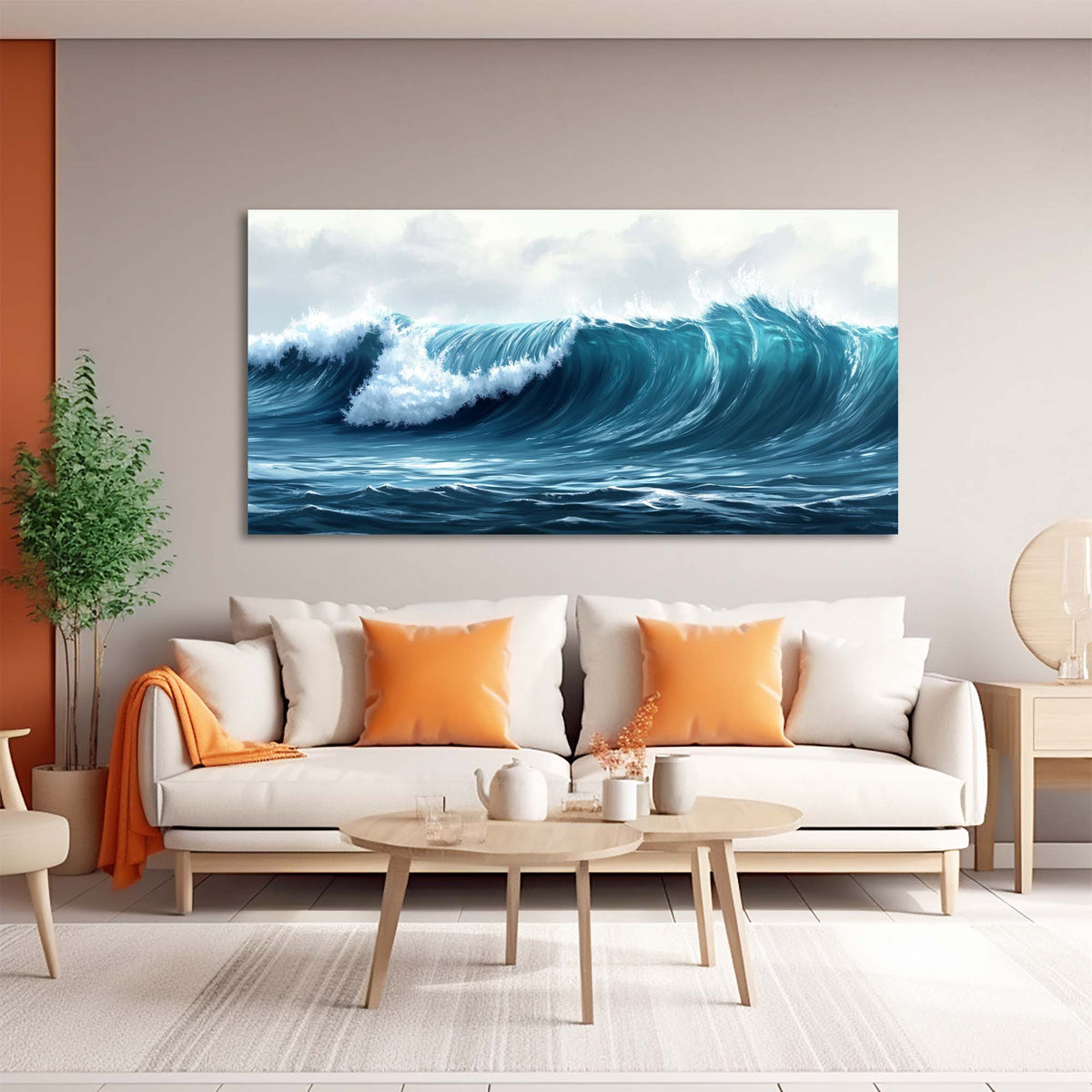 White Nature Wall Art for Living Room Canvas Painting Prints Art Deco Artwork Office Bedroom Decor