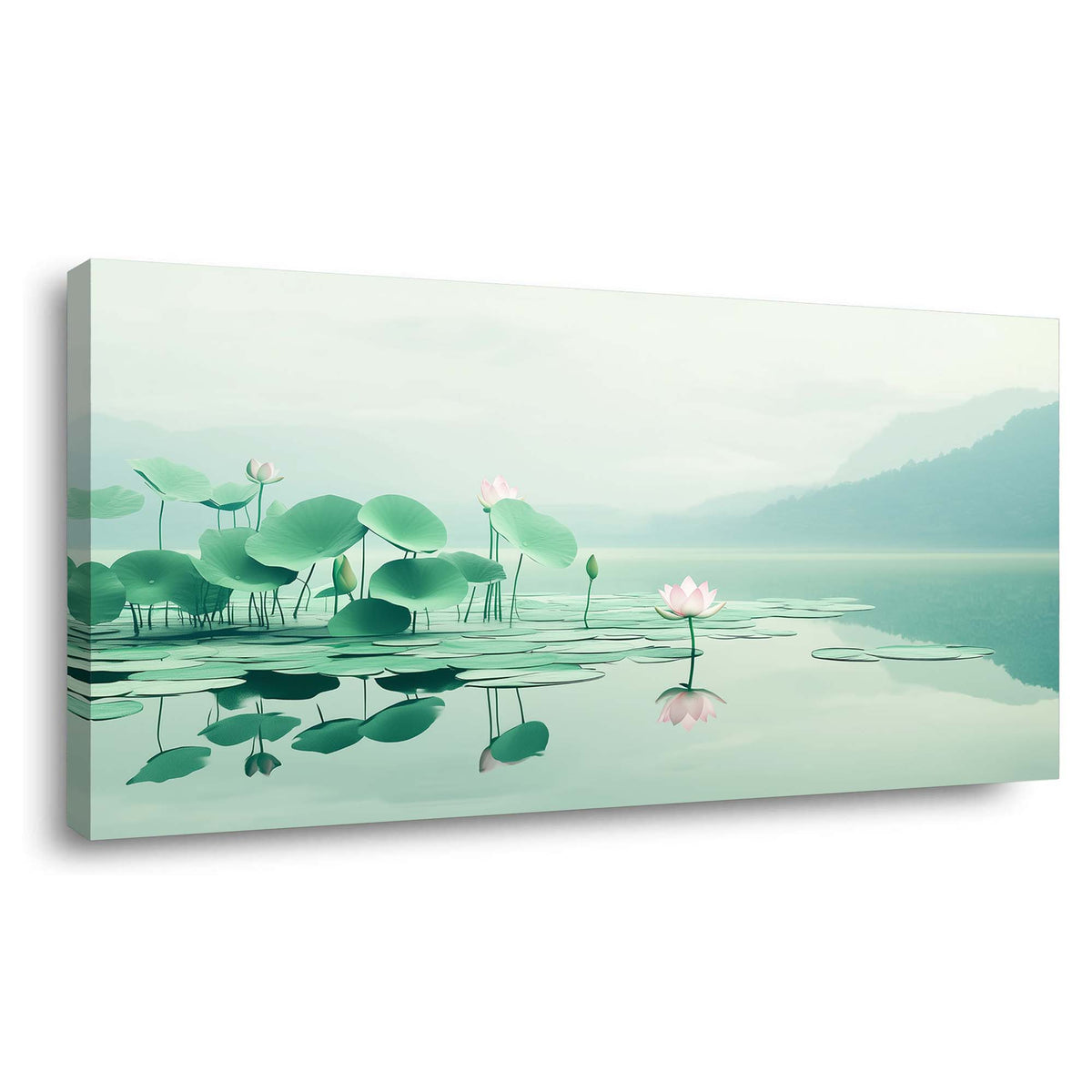 Sky Blue Asian Floral Wall Art Canvas Painting Prints Artwor Office Bedroom Living Room Decor