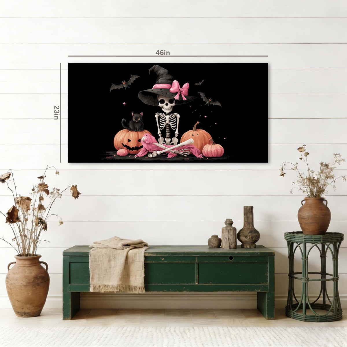 Pink Horror Wall Art for Living Room Canvas Painting Prints Art Deco Artwork Office Bedroom Decor