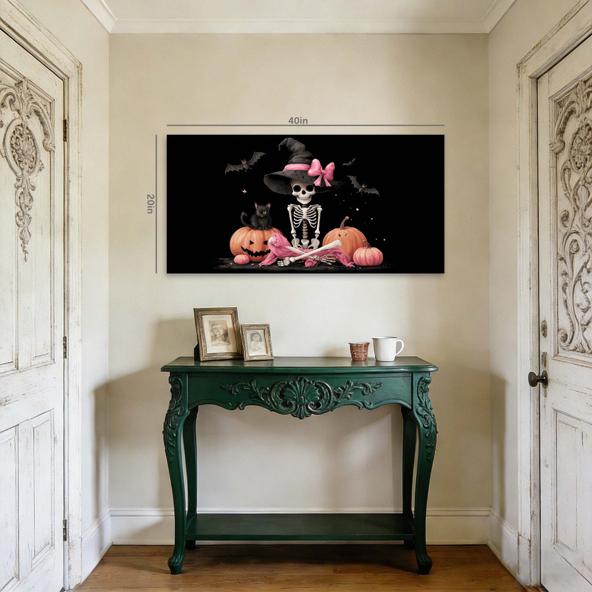 Pink Horror Wall Art for Living Room Canvas Painting Prints Art Deco Artwork Office Bedroom Decor