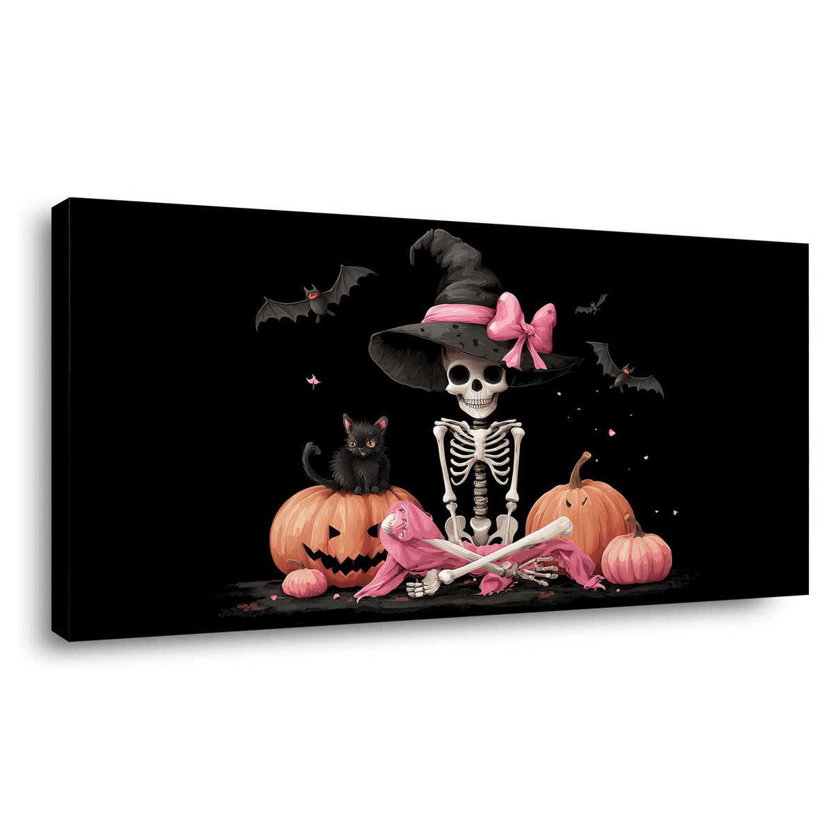 Pink Horror Wall Art for Living Room Canvas Painting Prints Art Deco Artwork Office Bedroom Decor
