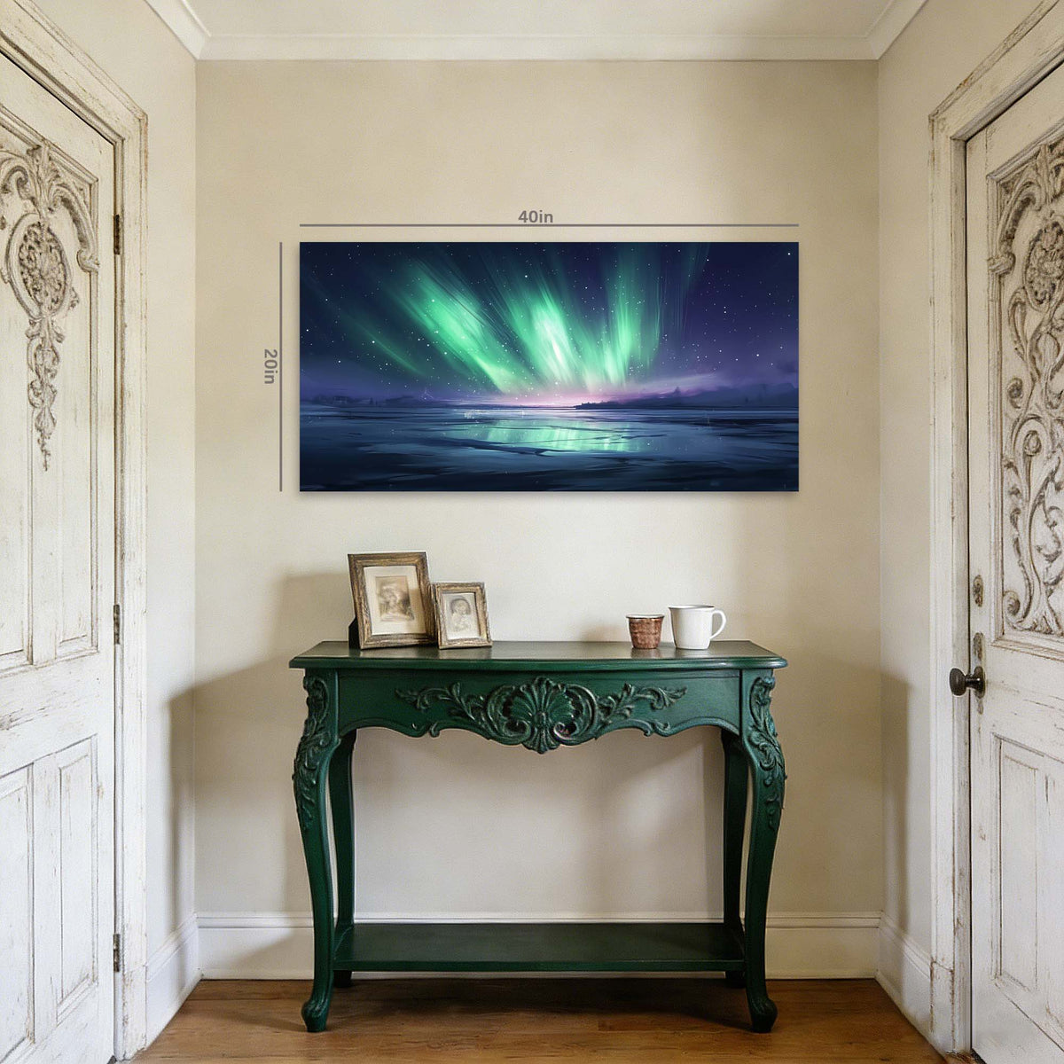 Navy Blue Fantasy Nature Wall Art for Living Room Canvas Painting Prints Artwork Family Bedroom Office Decor
