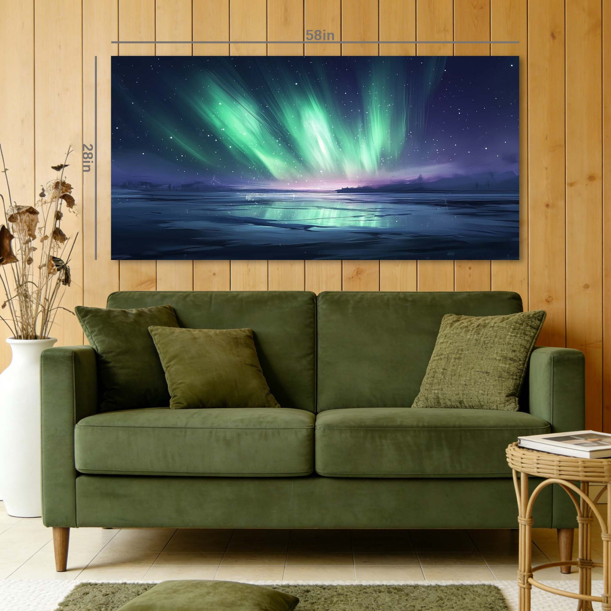 Navy Blue Fantasy Nature Wall Art for Living Room Canvas Painting Prints Artwork Family Bedroom Office Decor