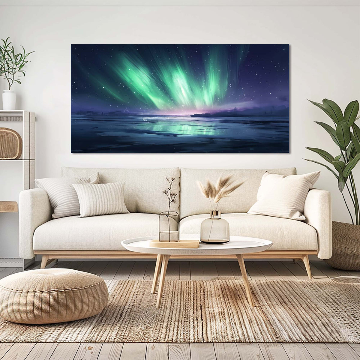 Navy Blue Fantasy Nature Wall Art for Living Room Canvas Painting Prints Artwork Family Bedroom Office Decor
