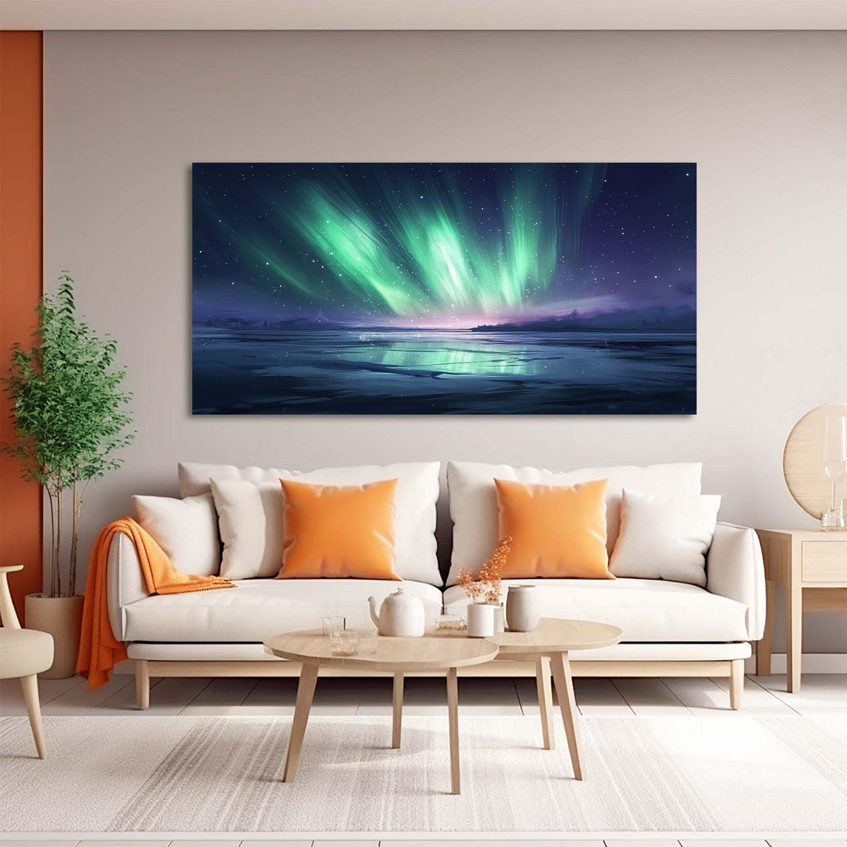 Navy Blue Fantasy Nature Wall Art for Living Room Canvas Painting Prints Artwork Family Bedroom Office Decor