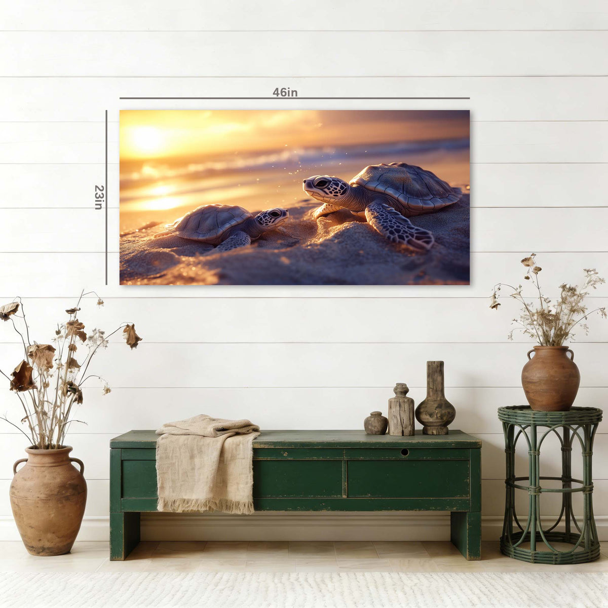 Gold Coastal Animals Wall Art Canvas Painting Prints Artwor Office Bedroom Living Room Decor