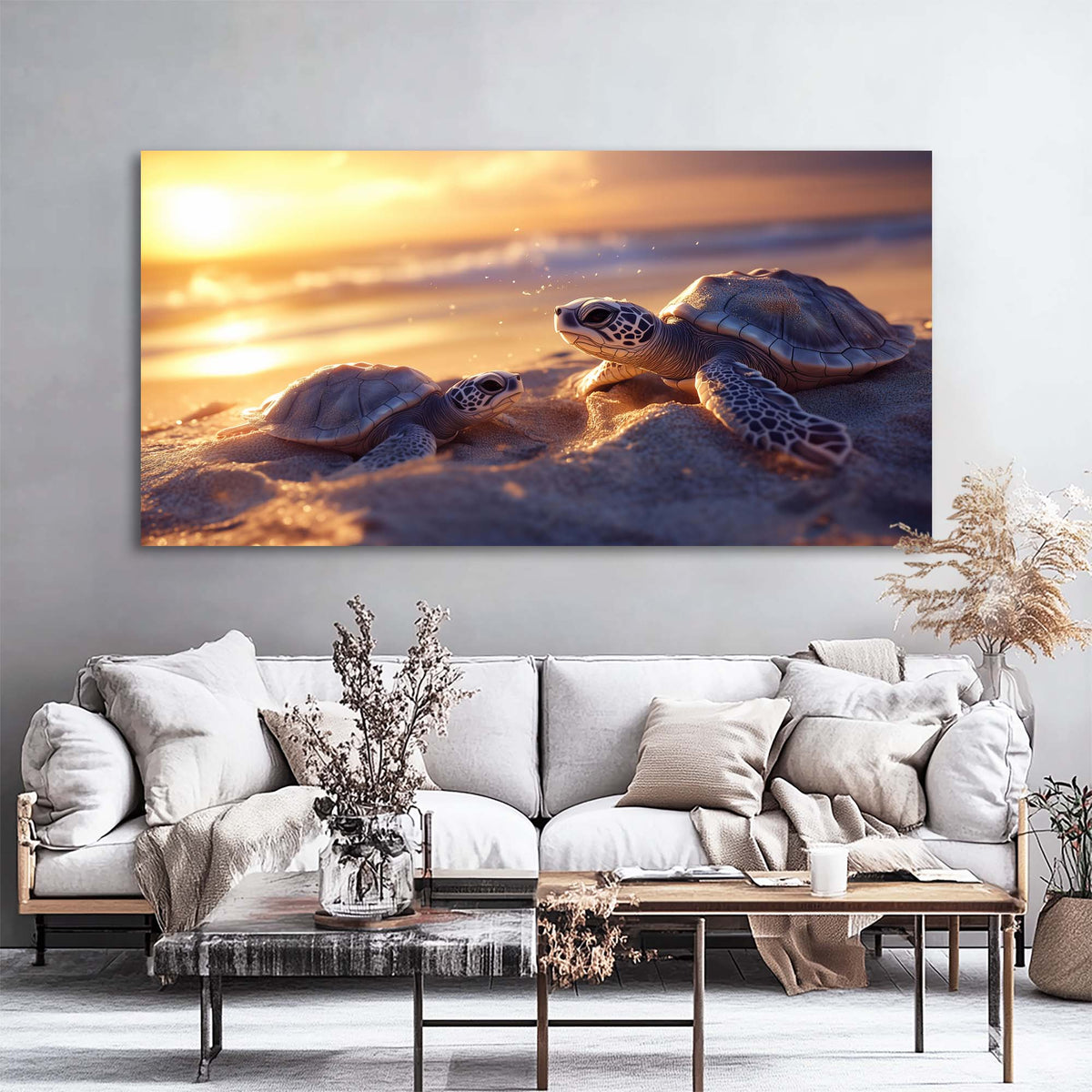 Gold Coastal Animals Wall Art Canvas Painting Prints Artwor Office Bedroom Living Room Decor