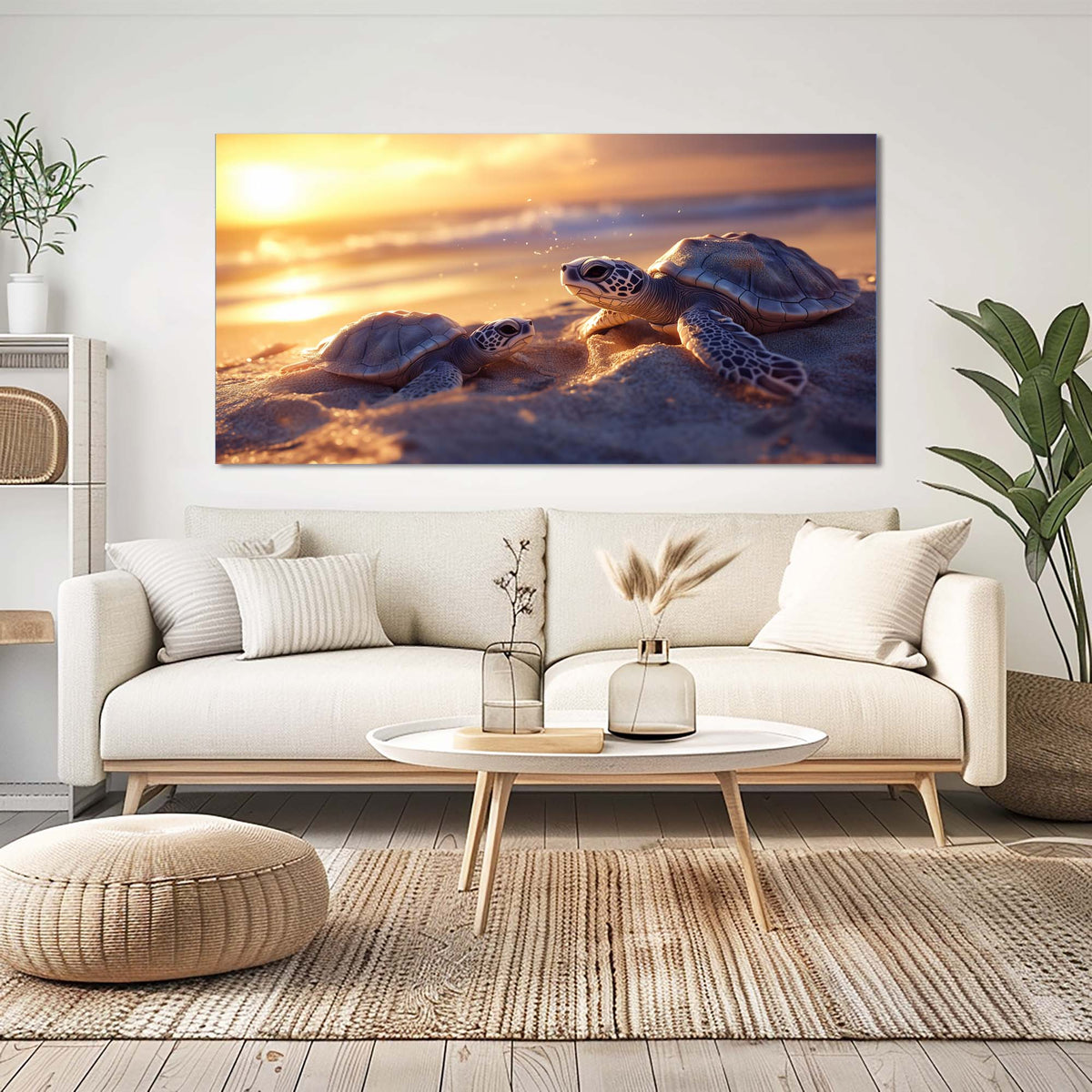 Gold Coastal Animals Wall Art Canvas Painting Prints Artwor Office Bedroom Living Room Decor
