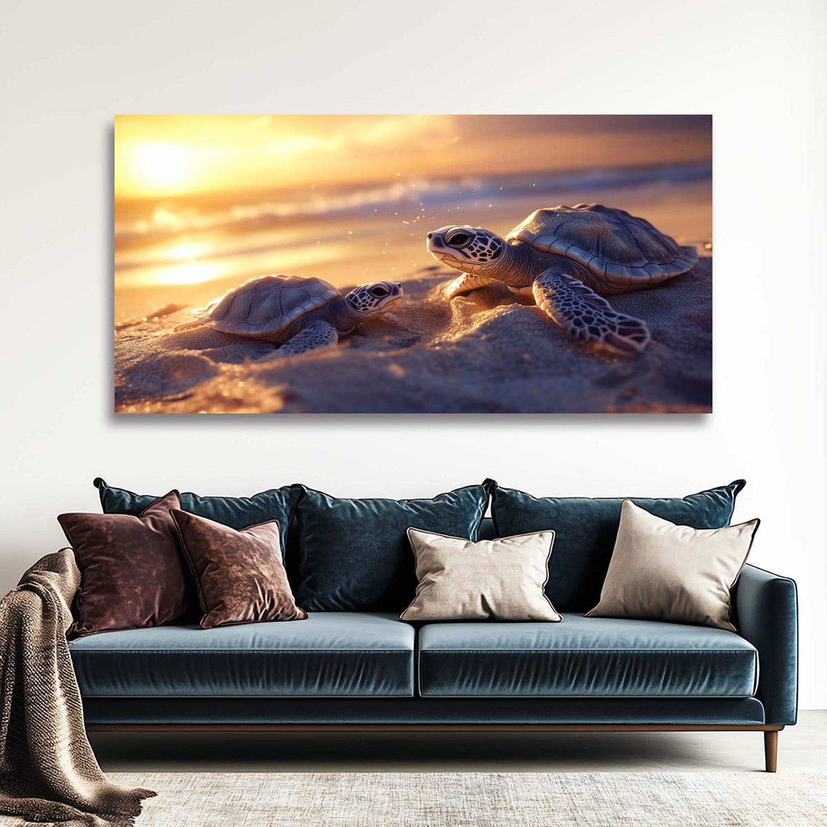 Gold Coastal Animals Wall Art Canvas Painting Prints Artwor Office Bedroom Living Room Decor