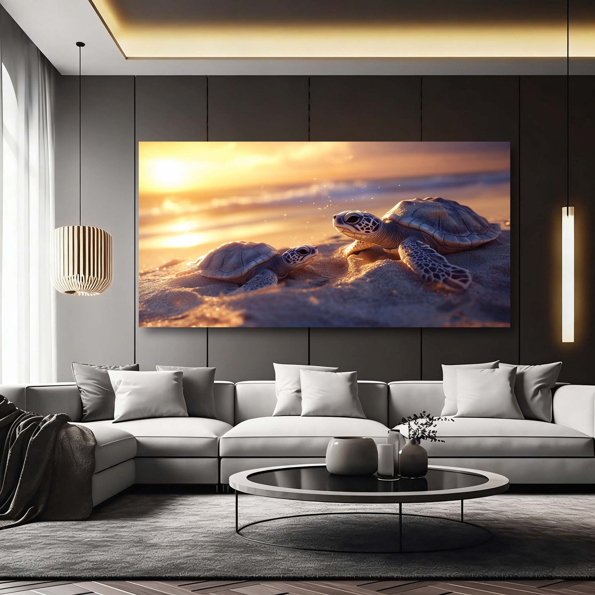Gold Coastal Animals Wall Art Canvas Painting Prints Artwor Office Bedroom Living Room Decor