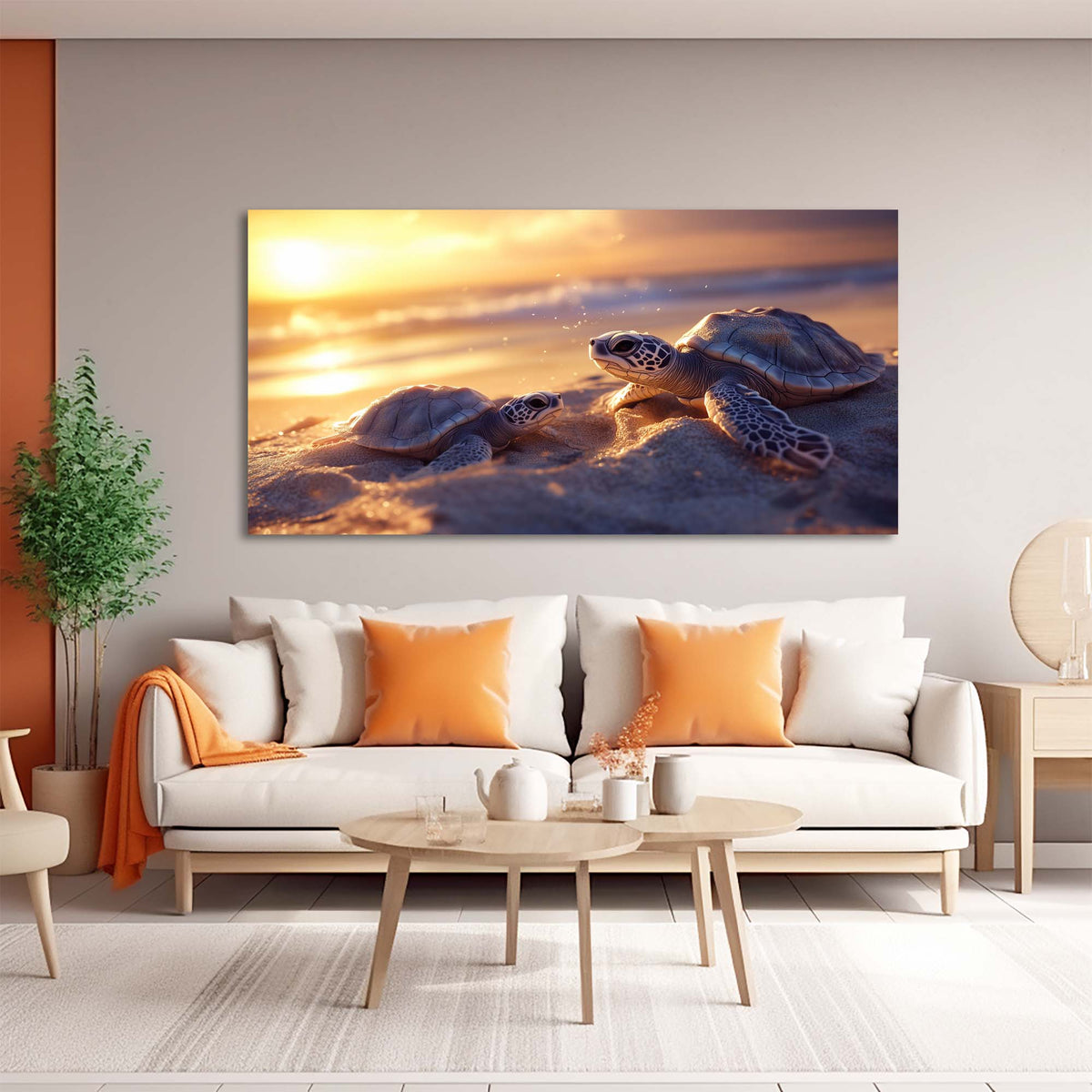 Gold Coastal Animals Wall Art Canvas Painting Prints Artwor Office Bedroom Living Room Decor