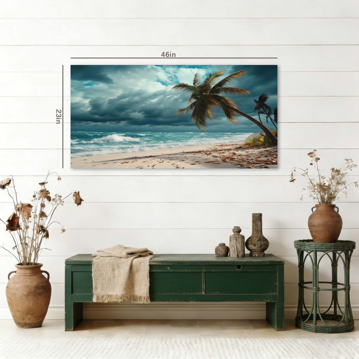 Brown Tropical Nature Canvas Wall Art for Living Room Prints Artwork Bedroom Office Decor