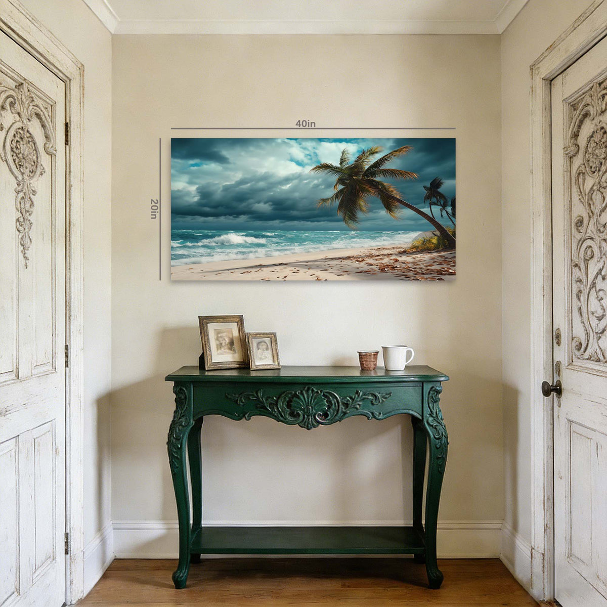 Brown Tropical Nature Canvas Wall Art for Living Room Prints Artwork Bedroom Office Decor
