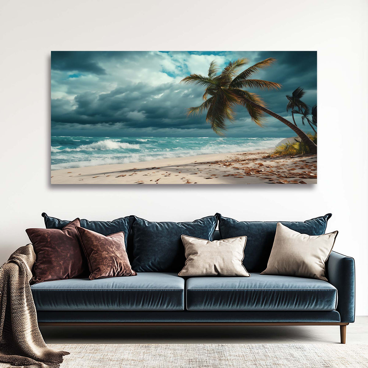 Brown Tropical Nature Canvas Wall Art for Living Room Prints Artwork Bedroom Office Decor