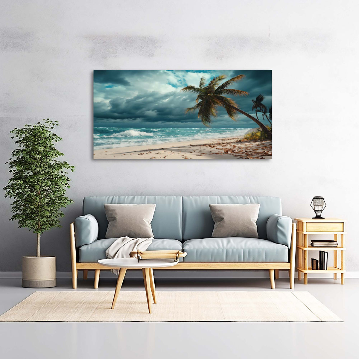 Brown Tropical Nature Canvas Wall Art for Living Room Prints Artwork Bedroom Office Decor