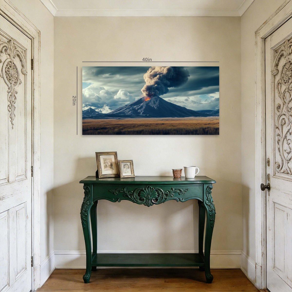 Navy Blue Nature Wall Art for Living Room Canvas Painting Prints Art Deco Artwork Office Bedroom Decor