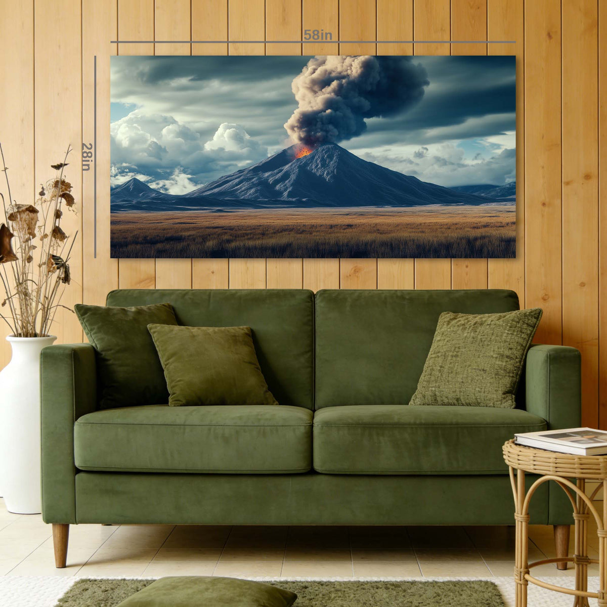 Navy Blue Nature Wall Art for Living Room Canvas Painting Prints Art Deco Artwork Office Bedroom Decor