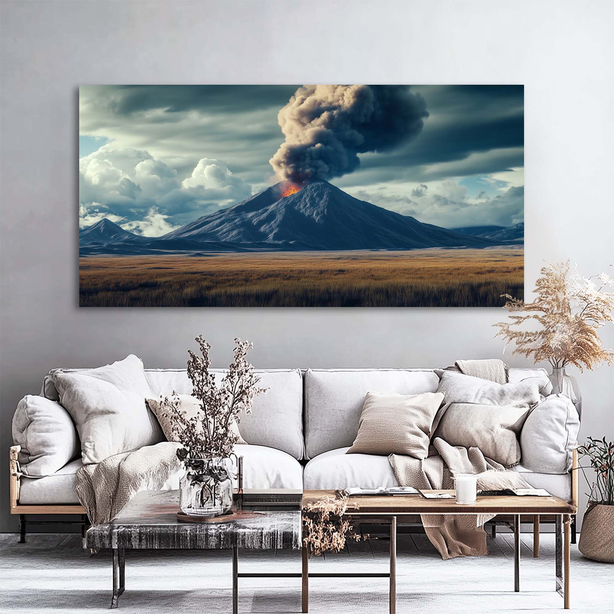 Navy Blue Nature Wall Art for Living Room Canvas Painting Prints Art Deco Artwork Office Bedroom Decor
