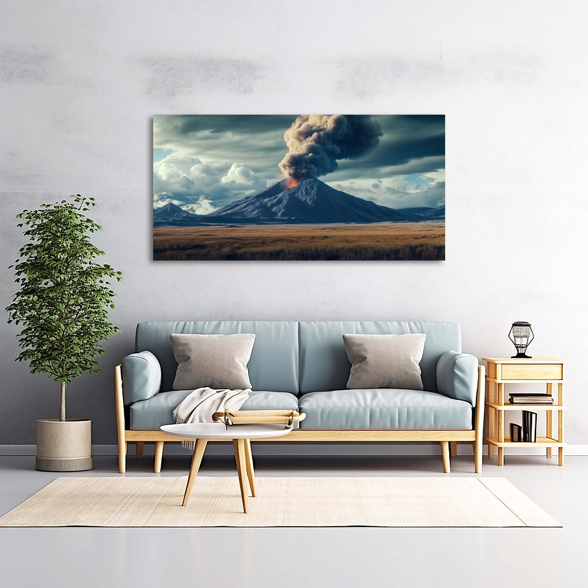 Navy Blue Nature Wall Art for Living Room Canvas Painting Prints Art Deco Artwork Office Bedroom Decor