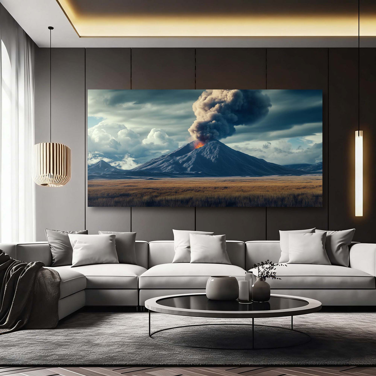Navy Blue Nature Wall Art for Living Room Canvas Painting Prints Art Deco Artwork Office Bedroom Decor