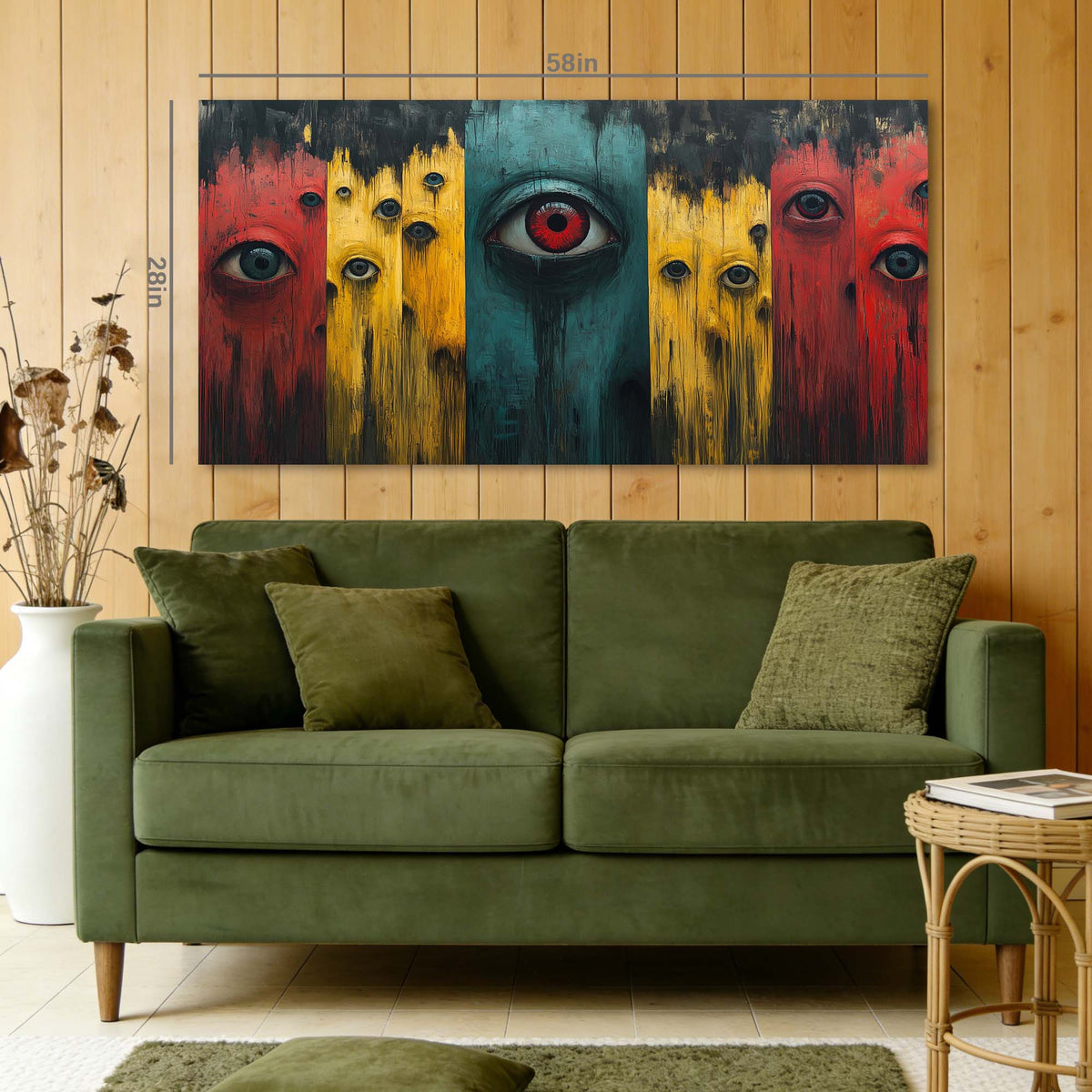 Blue Abstract Wall Art for Living Room Canvas Painting Prints Art Deco Artwork Office Bedroom Decor
