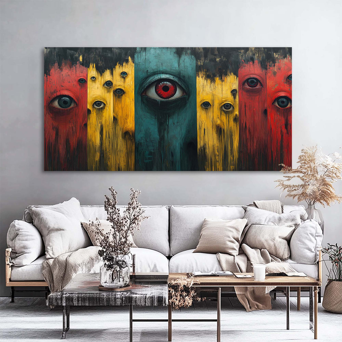 Blue Abstract Wall Art for Living Room Canvas Painting Prints Art Deco Artwork Office Bedroom Decor