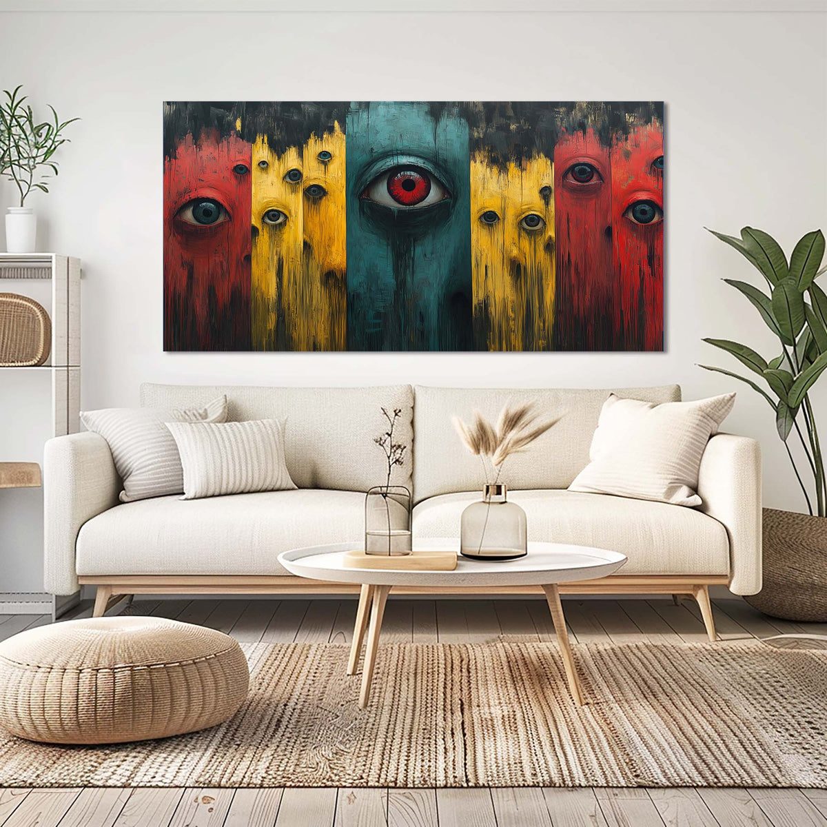 Blue Abstract Wall Art for Living Room Canvas Painting Prints Art Deco Artwork Office Bedroom Decor