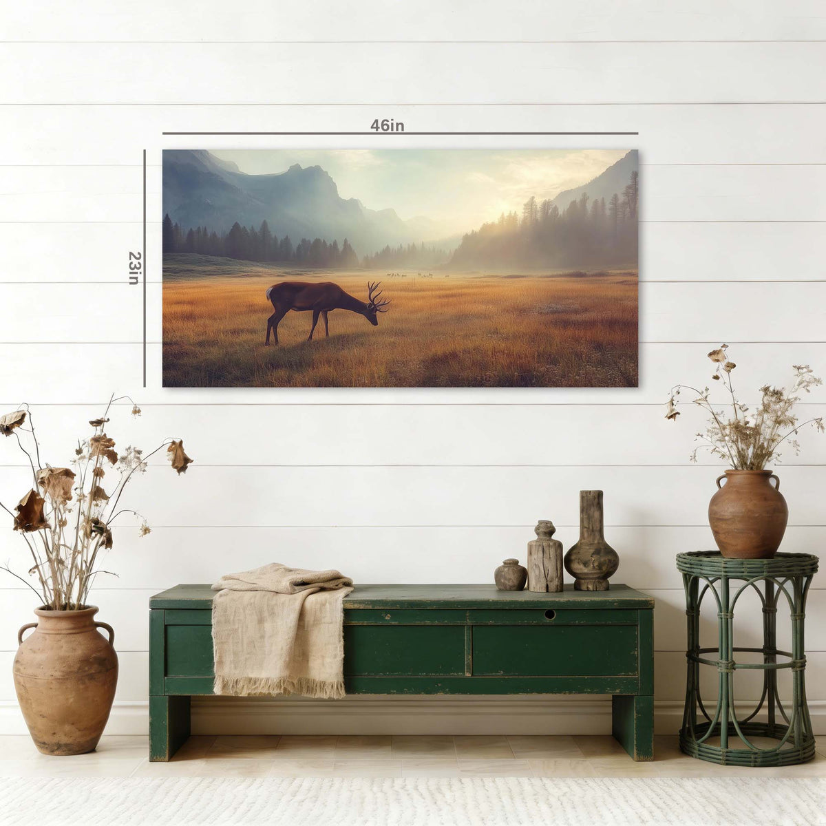 Navy Blue Animals Wall Art for Living Room Canvas Painting Prints Art Deco Artwork Office Bedroom Decor