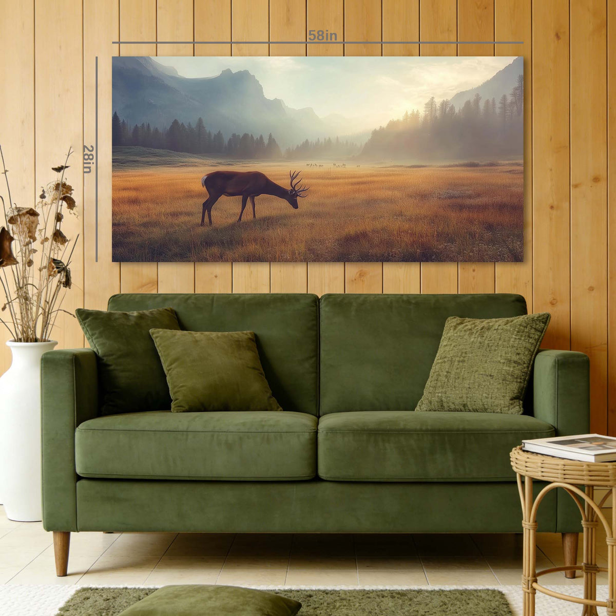 Navy Blue Animals Wall Art for Living Room Canvas Painting Prints Art Deco Artwork Office Bedroom Decor