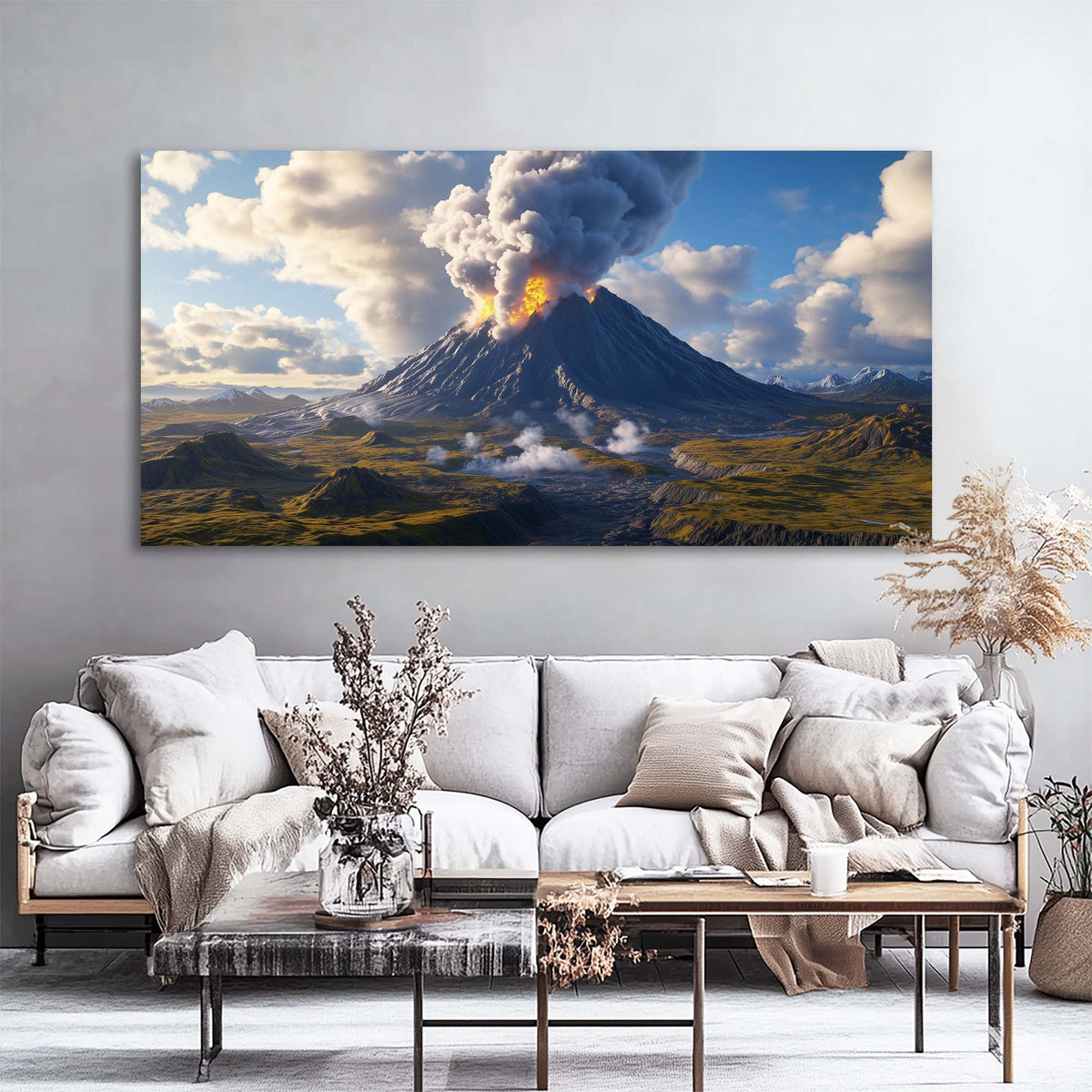 Navy Blue Nature Wall Art for Living Room Canvas Painting Prints Art Deco Artwork Office Bedroom Decor