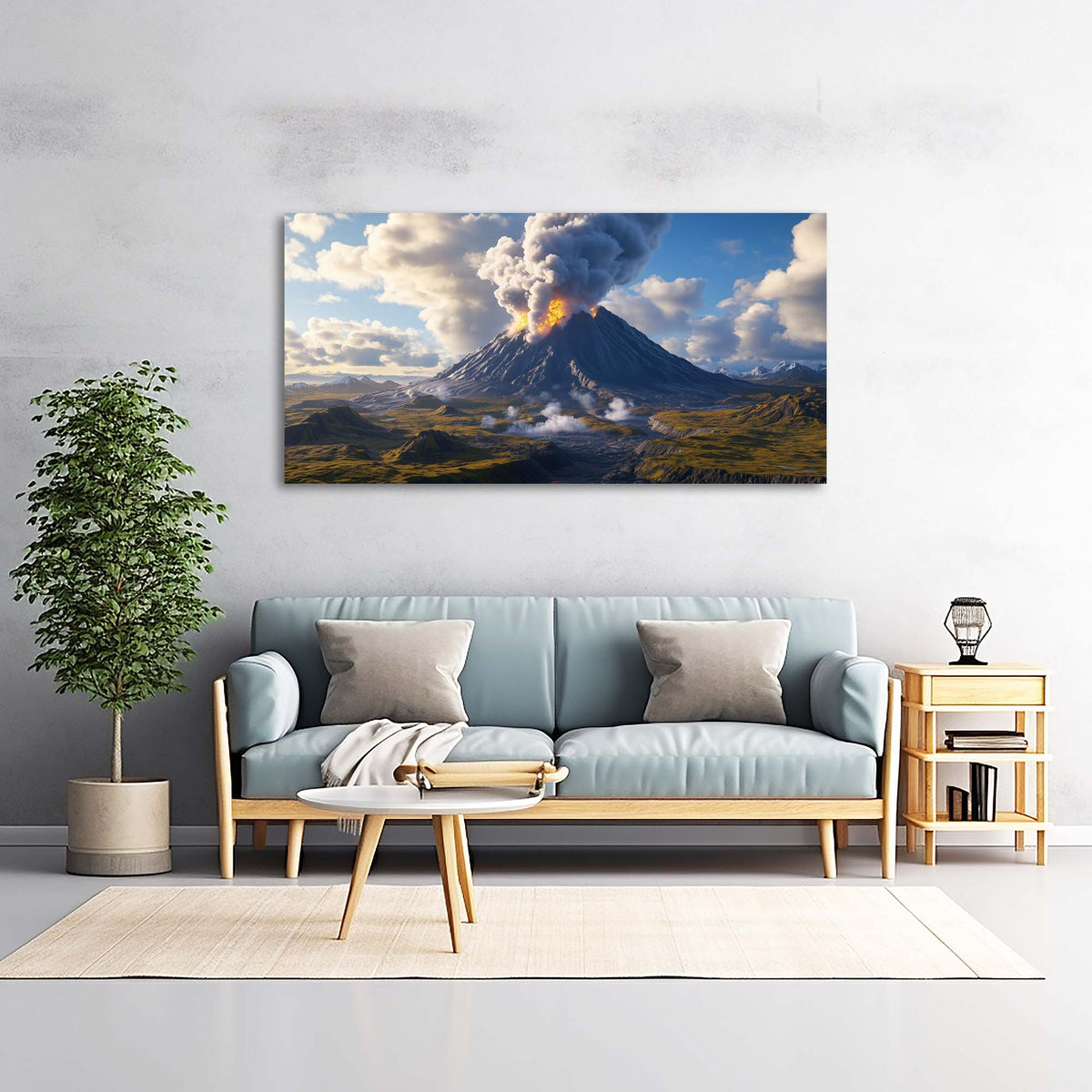 Navy Blue Nature Wall Art for Living Room Canvas Painting Prints Art Deco Artwork Office Bedroom Decor
