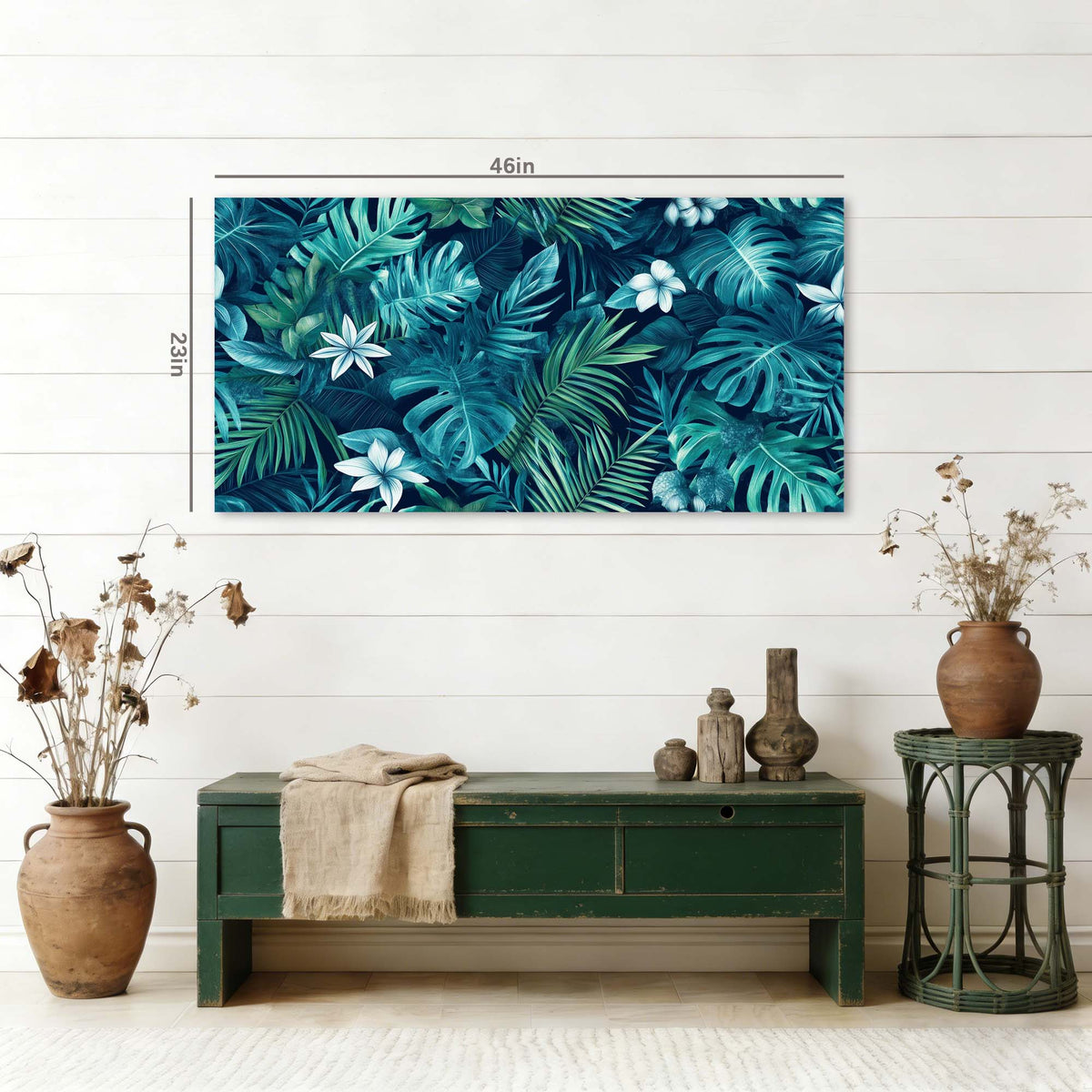 Gold Floral Wall Art for Living Room Canvas Painting Prints Art Deco Artwork Office Bedroom Decor