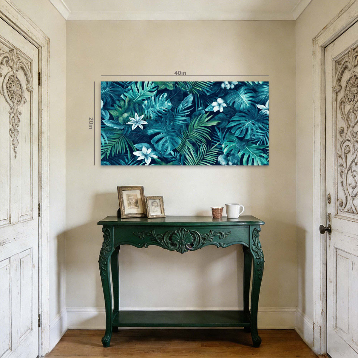 Gold Floral Wall Art for Living Room Canvas Painting Prints Art Deco Artwork Office Bedroom Decor