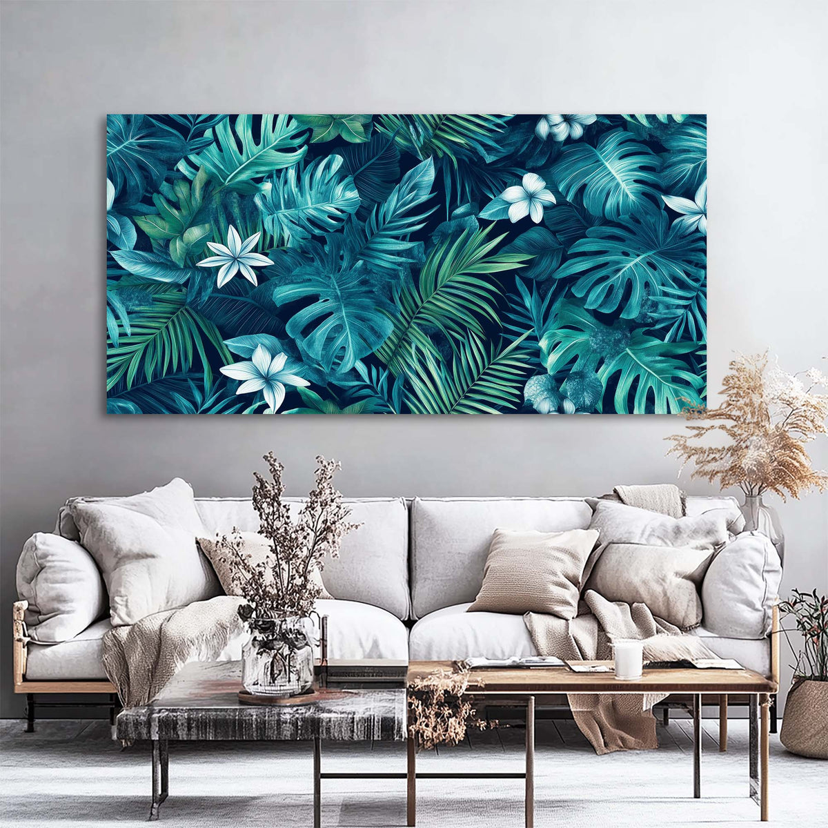 Gold Floral Wall Art for Living Room Canvas Painting Prints Art Deco Artwork Office Bedroom Decor