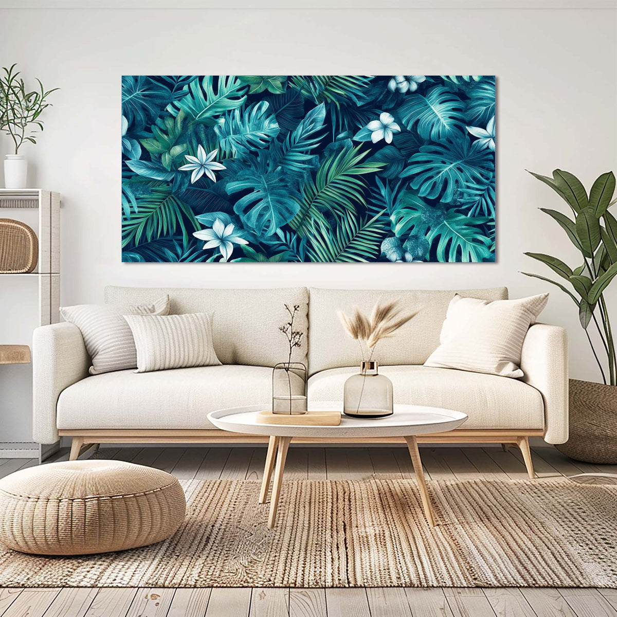 Gold Floral Wall Art for Living Room Canvas Painting Prints Art Deco Artwork Office Bedroom Decor