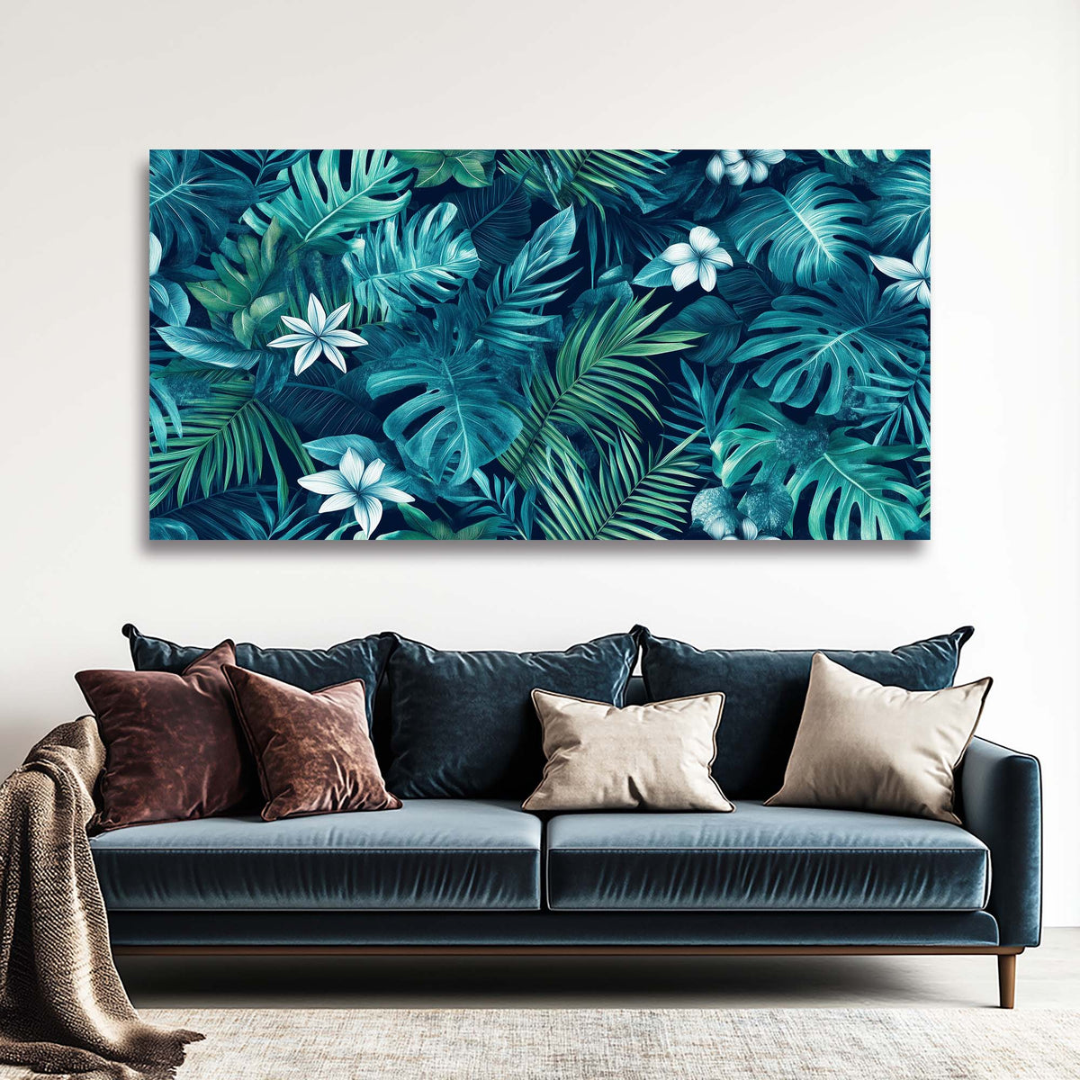 Gold Floral Wall Art for Living Room Canvas Painting Prints Art Deco Artwork Office Bedroom Decor
