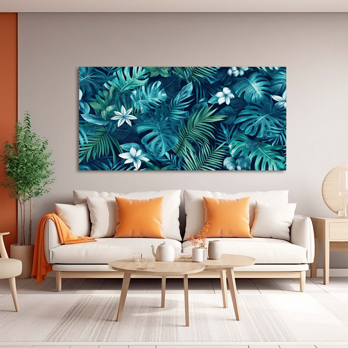 Gold Floral Wall Art for Living Room Canvas Painting Prints Art Deco Artwork Office Bedroom Decor