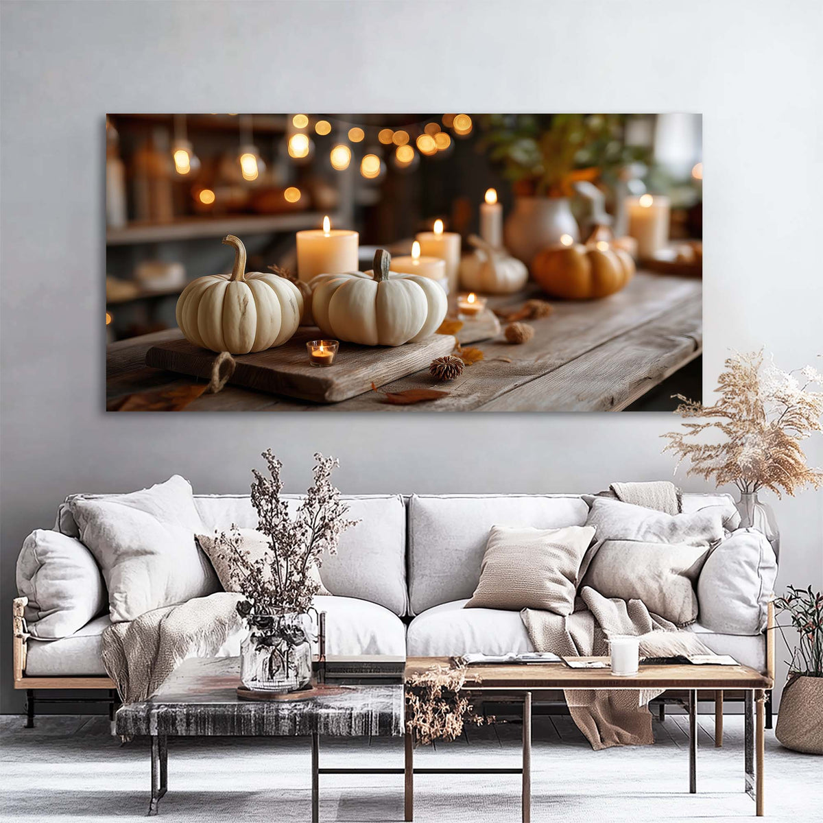 White Rustic Nature Canvas Wall Art for Living Room Prints Artwork Bedroom Office Decor