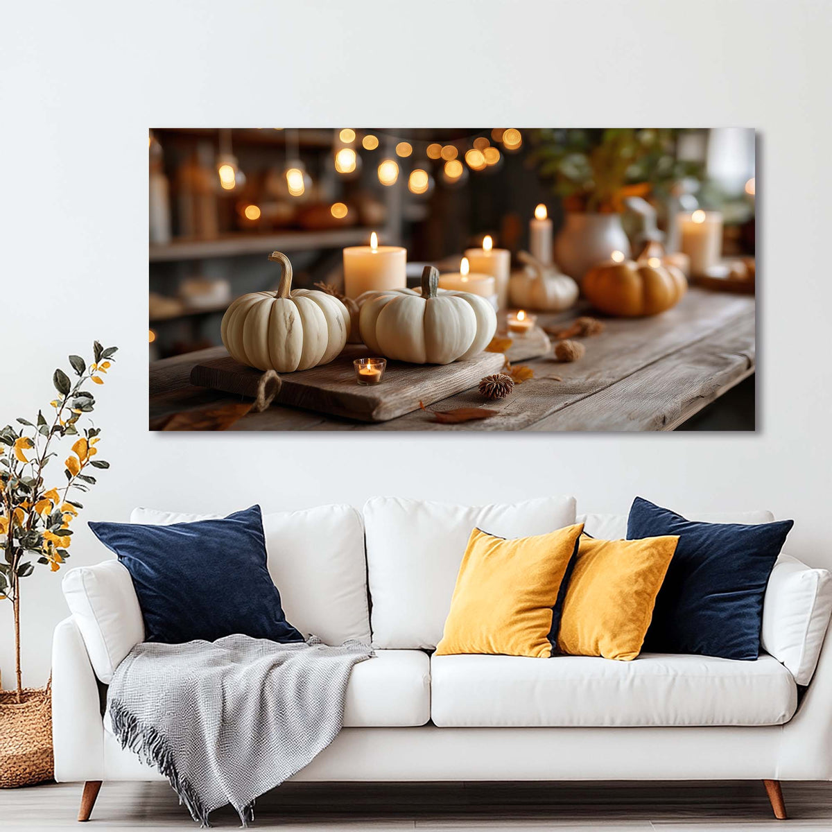 White Rustic Nature Canvas Wall Art for Living Room Prints Artwork Bedroom Office Decor