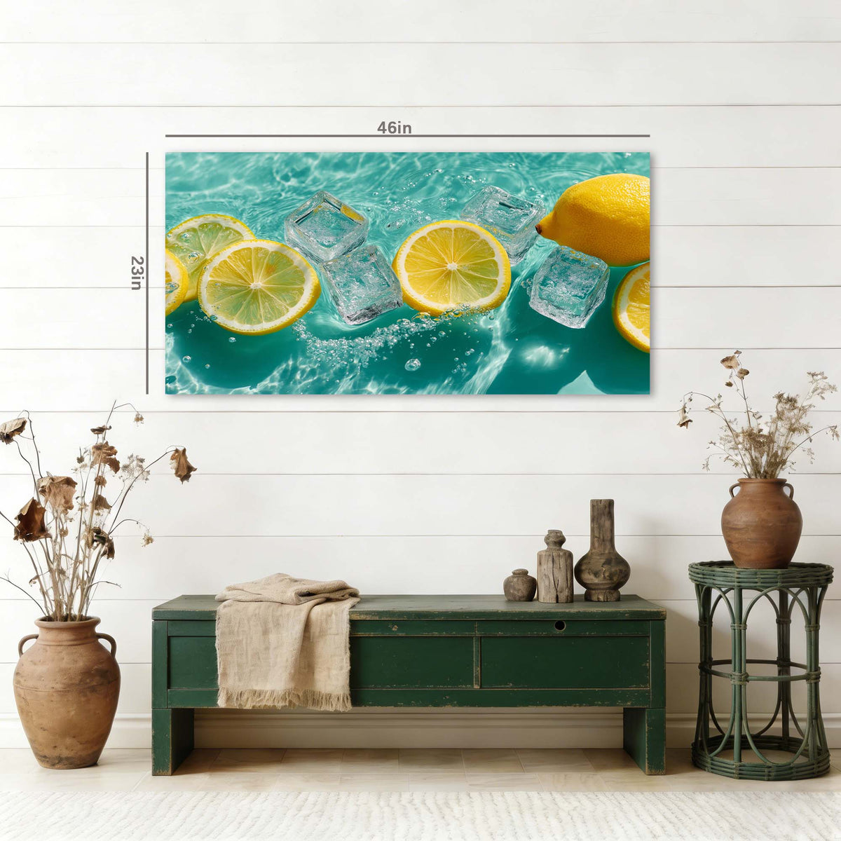 Lemon Yellow Tropical Nature Canvas Wall Art for Living Room Prints Artwork Bedroom Office Decor