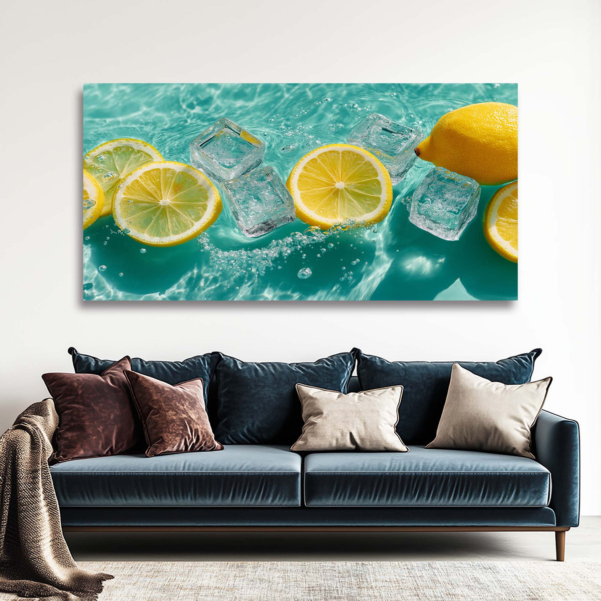 Lemon Yellow Tropical Nature Canvas Wall Art for Living Room Prints Artwork Bedroom Office Decor