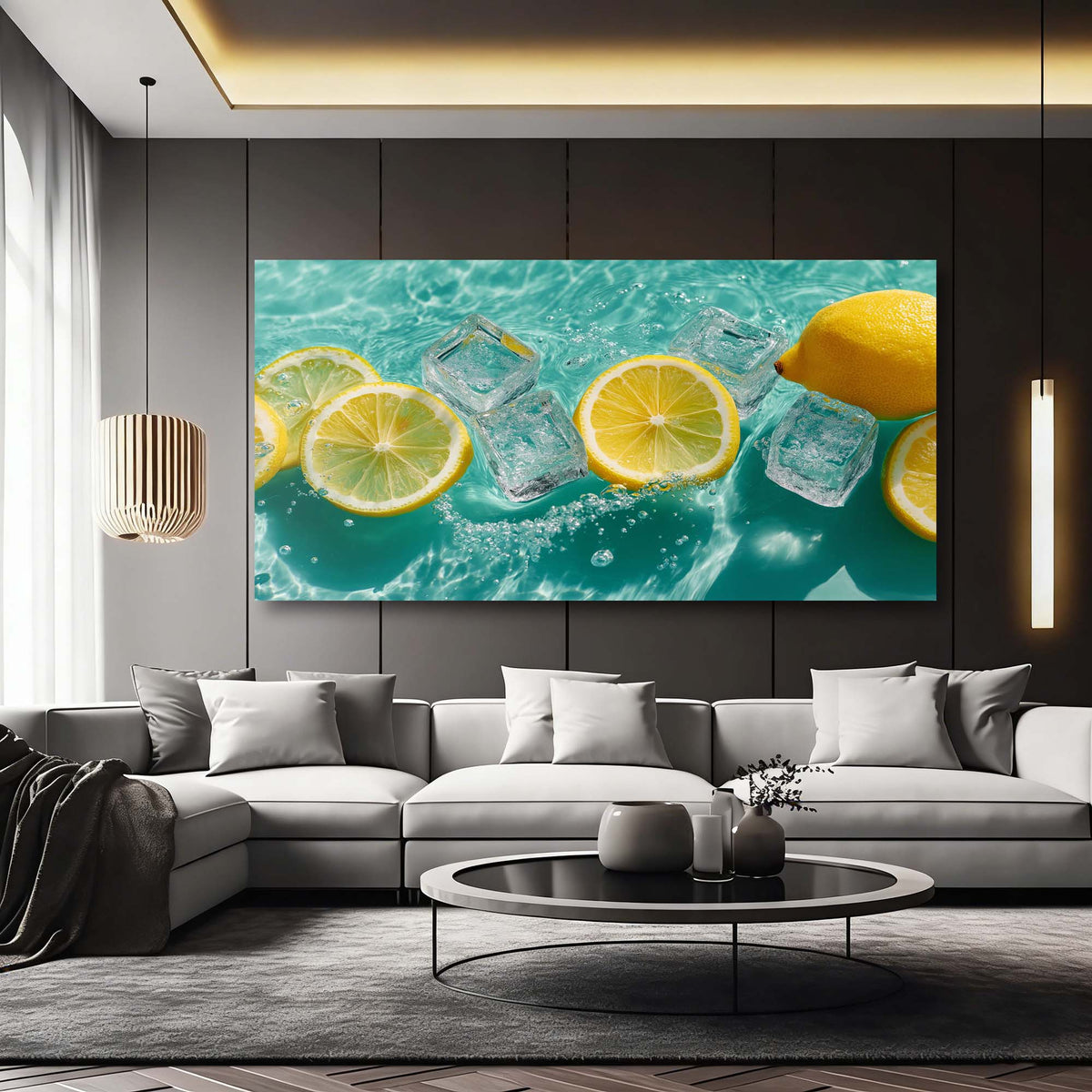 Lemon Yellow Tropical Nature Canvas Wall Art for Living Room Prints Artwork Bedroom Office Decor