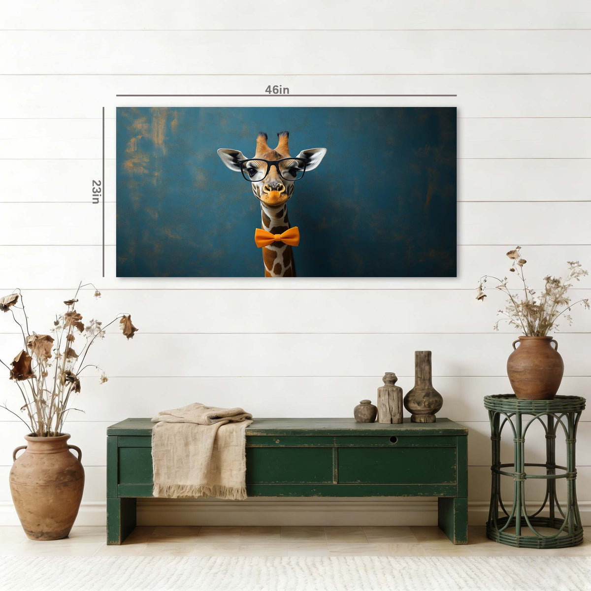 Blue Wildlife Animals Wall Art Canvas Painting Prints Artwor Office Bedroom Living Room Decor