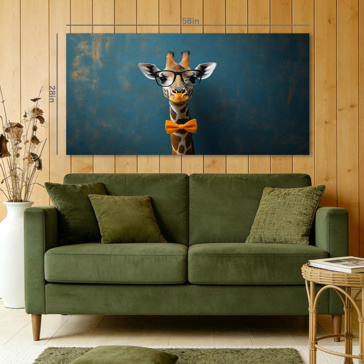 Blue Wildlife Animals Wall Art Canvas Painting Prints Artwor Office Bedroom Living Room Decor